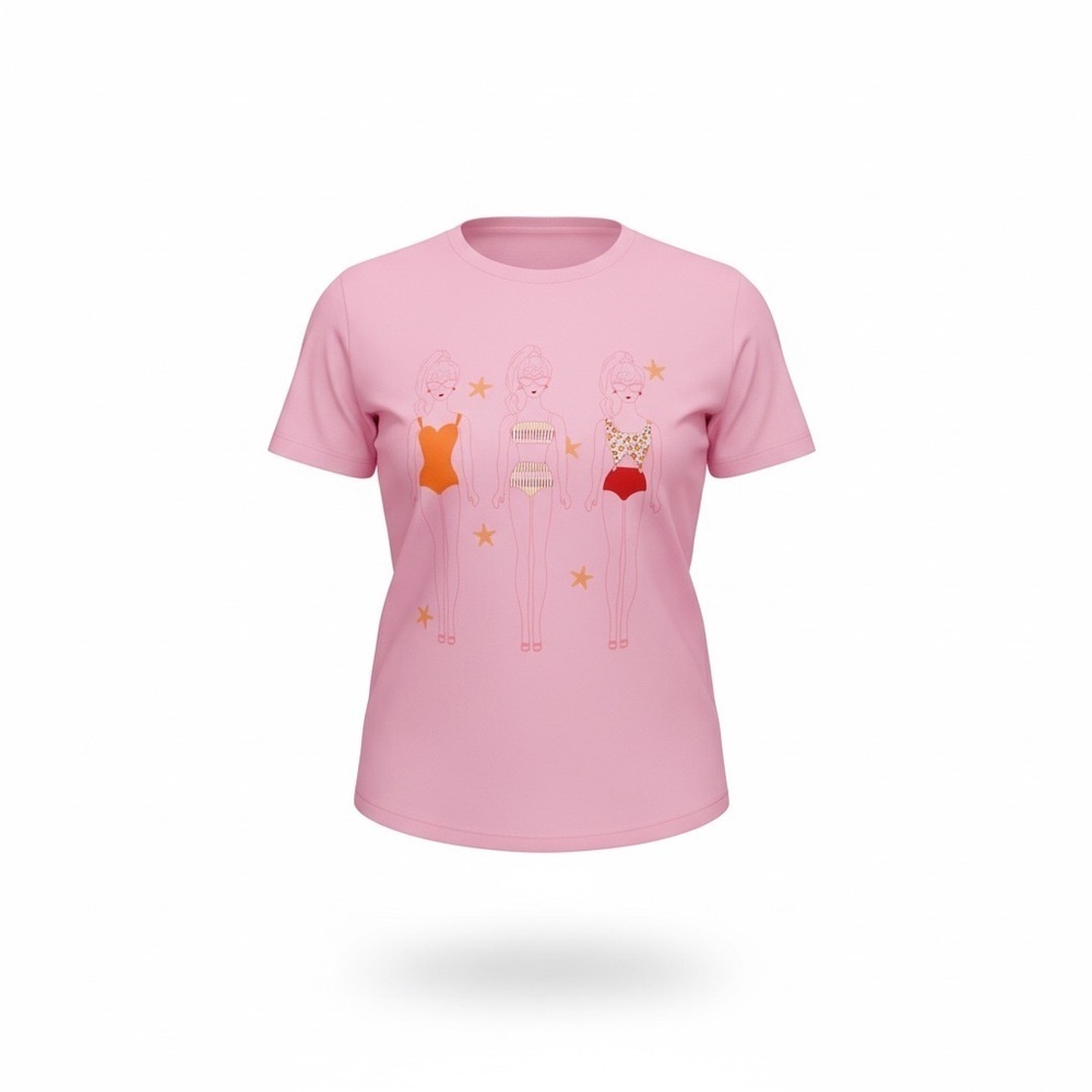 Comfort Colors Light Pink Tee with summer ladies.